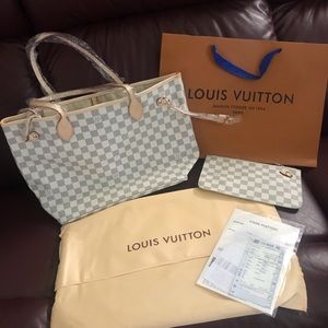 Louis Vuitton Neverfull damier Azur